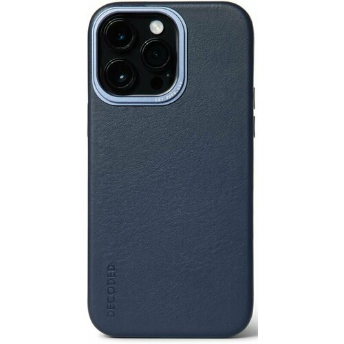 Защитный чехол Decoded Leather Backcover MagSafe, navy - iPhone 14 Plus