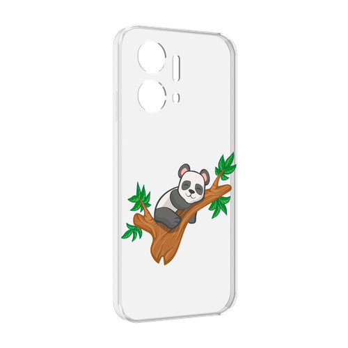 Чехол MyPads панда-на-деревце для Honor X7a задняя-панель-накладка-бампер