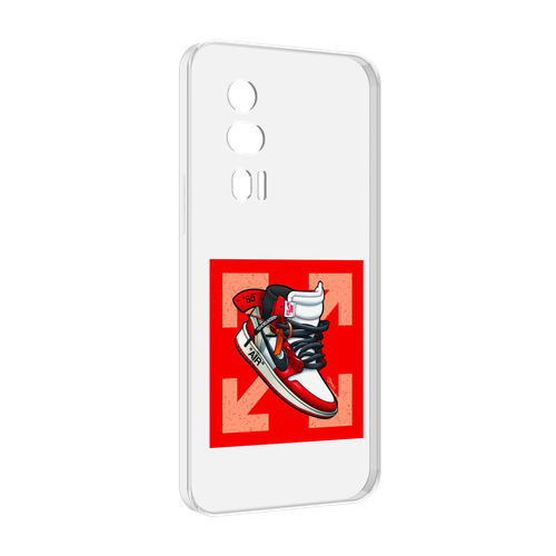 Чехол MyPads кроссовок джордан офвайт для Xiaomi Redmi K60 задняя-панель-накладка-бампер