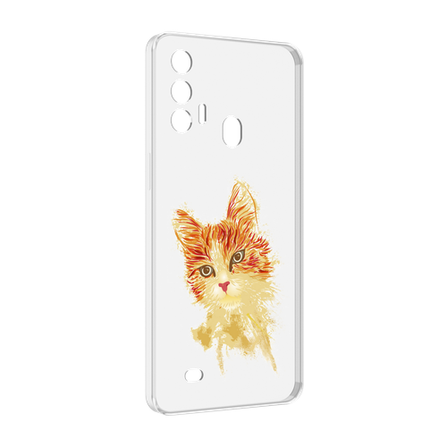 Чехол MyPads рыжий кот для Oukitel C31 Pro задняя-панель-накладка-бампер чехол mypads свисающий кот для oukitel c31 задняя панель накладка бампер