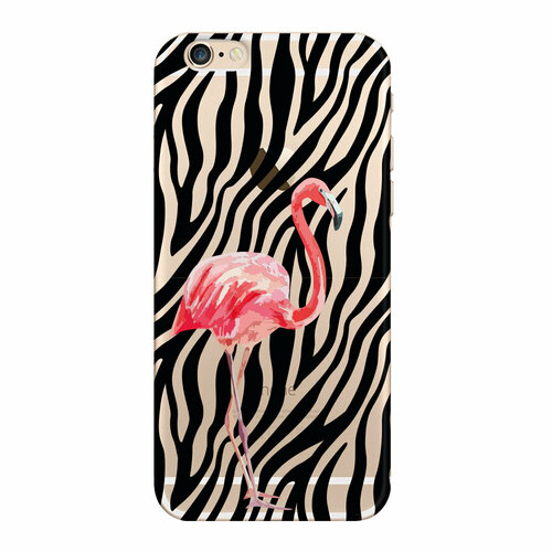 Чехол и защитная пленка для Apple iPhone 6 Deppa Art Case Jungle фламинго