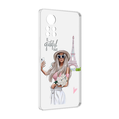 Чехол MyPads Селфи-в-Париже женский для Infinix Note 12 i X667 задняя-панель-накладка-бампер