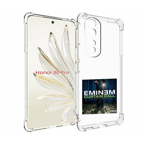 Чехол MyPads Eminem CURTAIN CALL, THE HITS для Honor 80 Pro задняя-панель-накладка-бампер чехол mypads eminem curtain call the hits для honor 70 pro 70 pro plus задняя панель накладка бампер