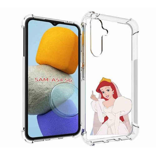 Чехол MyPads принцесса-Русалочка-Ариель женский для Samsung Galaxy A54 задняя-панель-накладка-бампер