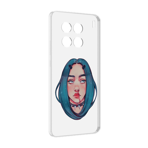 Чехол MyPads грустная-девушка-с-синими-волосами для Vivo X90 Pro задняя-панель-накладка-бампер