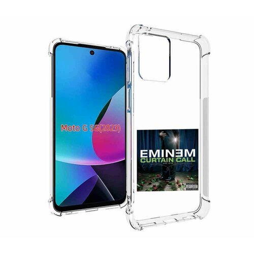 Чехол MyPads Eminem CURTAIN CALL, THE HITS для MOTO G 5G 2023 задняя-панель-накладка-бампер