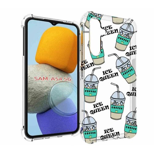 Чехол MyPads кофе-с-льдом для Samsung Galaxy A54 задняя-панель-накладка-бампер