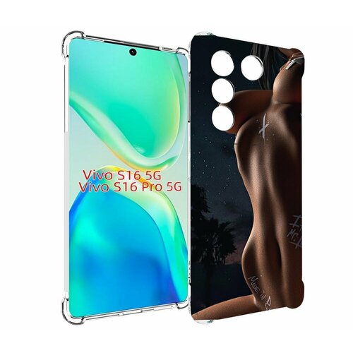 Чехол MyPads белые-татуировки-на-теле для Vivo S16 5G / S16 Pro 5G / V27 / V27 Pro задняя-панель-накладка-бампер чехол mypads белые татуировки на теле для vivo iqoo neo 6 5g задняя панель накладка бампер