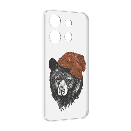 Чехол MyPads Медведь в шапке 2 для Infinix Smart 7 задняя-панель-накладка-бампер чехол mypads медведь с топором для infinix smart 7 задняя панель накладка бампер