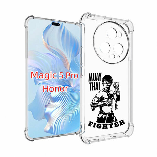 Чехол MyPads Единоборства муайтай для Honor Magic 5 Pro задняя-панель-накладка-бампер