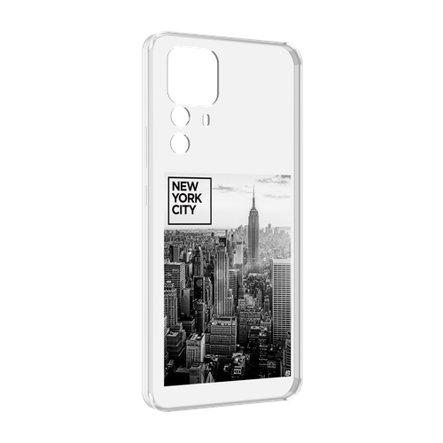 Чехол MyPads черно белый Нью-Йорк для Xiaomi 12T Pro задняя-панель-накладка-бампер чехол mypads черно белый нью йорк для tecno pop 6 pro задняя панель накладка бампер
