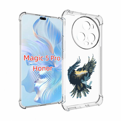 Чехол MyPads мирок в соколе для Honor Magic 5 Pro задняя-панель-накладка-бампер