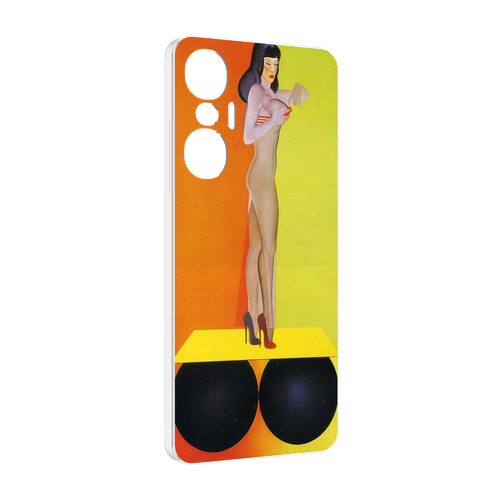 Чехол MyPads девушка на шарах женский для Infinix Hot 20S задняя-панель-накладка-бампер