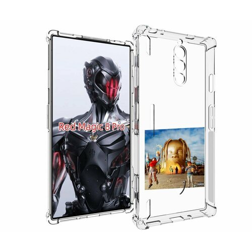 Чехол MyPads Travis Scott - Astroworld для ZTE Nubia Red Magic 8 Pro / Red Magic 8 Pro Plus задняя-панель-накладка-бампер чехол mypads travis scott rodeo для zte nubia red magic 7s pro задняя панель накладка бампер