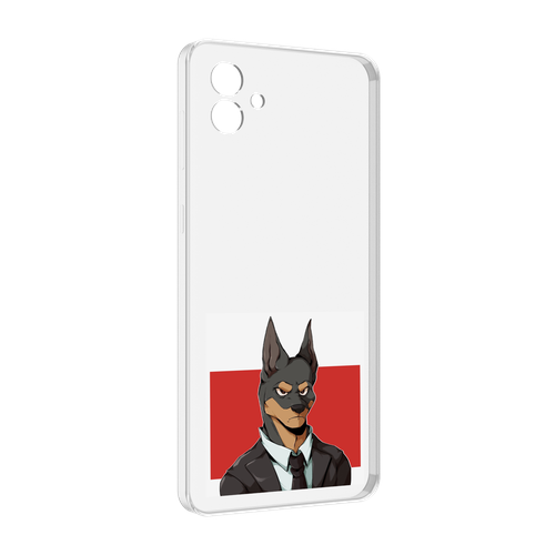 Чехол MyPads офисный работник собака для Samsung Galaxy M04 задняя-панель-накладка-бампер чехол mypads бигль собака для samsung galaxy m04 задняя панель накладка бампер