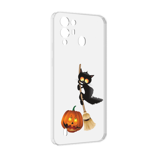 Чехол MyPads хэлуинский котик для Blackview A55 Pro задняя-панель-накладка-бампер