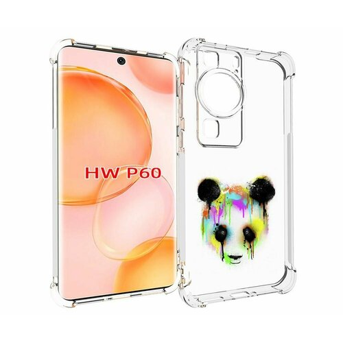 Чехол MyPads Радужная панда для Huawei P60 задняя-панель-накладка-бампер чехол mypads панда с пончиком для huawei p60 задняя панель накладка бампер