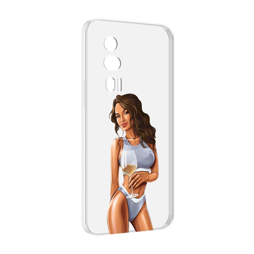 Чехол MyPads девушка-в-сером-купальнике- женский для Xiaomi Redmi K60 задняя-панель-накладка-бампер