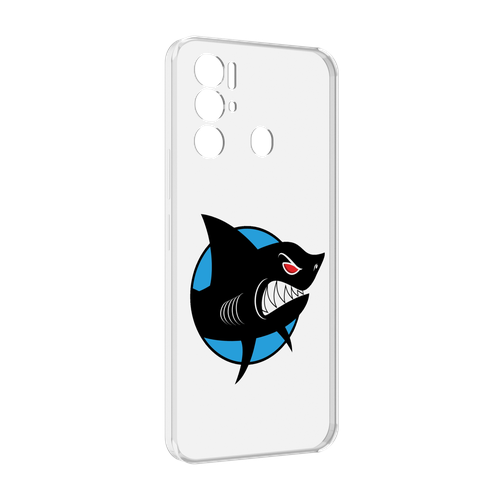 Чехол MyPads Злая-акула для Tecno Pova Neo 4G задняя-панель-накладка-бампер