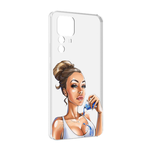 Чехол MyPads девушка-пролила-краску женский для Xiaomi 12T Pro задняя-панель-накладка-бампер