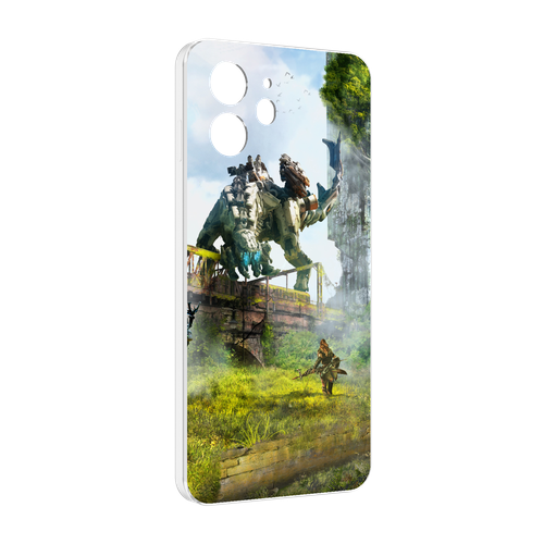 Чехол MyPads Horizon Zero Dawn для Oukitel C32 задняя-панель-накладка-бампер