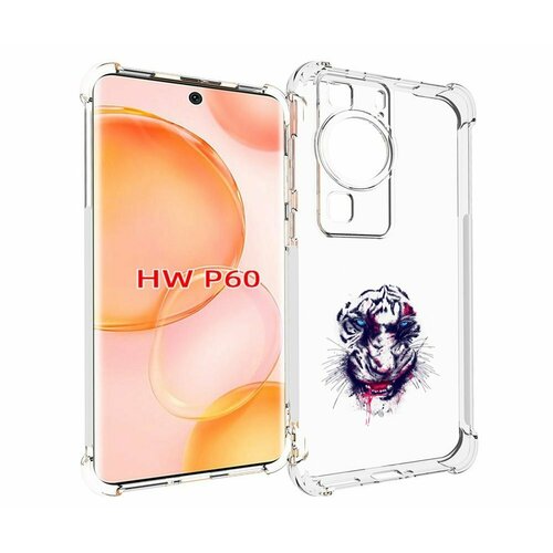 Чехол MyPads безумный тигр для Huawei P60 задняя-панель-накладка-бампер чехол mypads тигр и девушка друзья для huawei p60 задняя панель накладка бампер