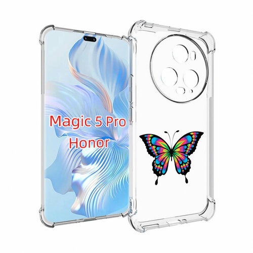 Чехол MyPads мини-бабочка для Honor Magic 5 Pro задняя-панель-накладка-бампер чехол mypads мини mini 5 для honor magic 5 pro задняя панель накладка бампер