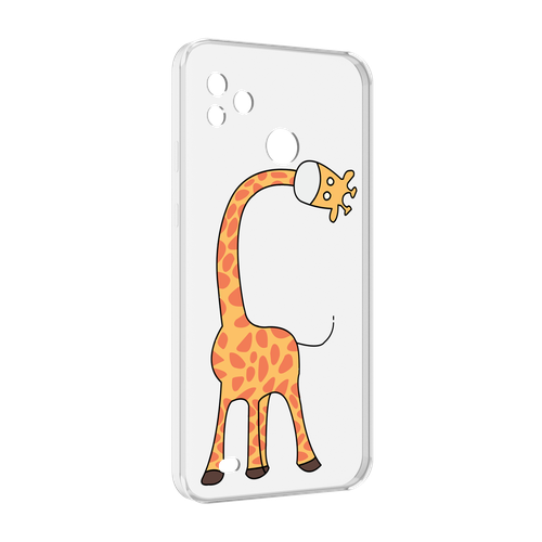 Чехол MyPads жирафик детский для Tecno Pop 5 Go задняя-панель-накладка-бампер чехол mypads слоник принц детский для tecno pop 5 go задняя панель накладка бампер