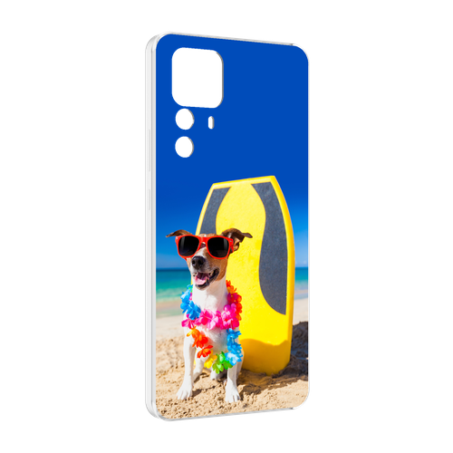 Чехол MyPads Гавайская-собака для Xiaomi 12T Pro задняя-панель-накладка-бампер чехол mypads гавайская собака для xiaomi 12s ultra задняя панель накладка бампер