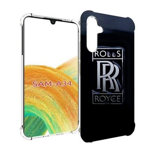 Чехол MyPads Rolls-Royce-ролс-ройс-3 мужской для Samsung Galaxy A34 задняя-панель-накладка-бампер