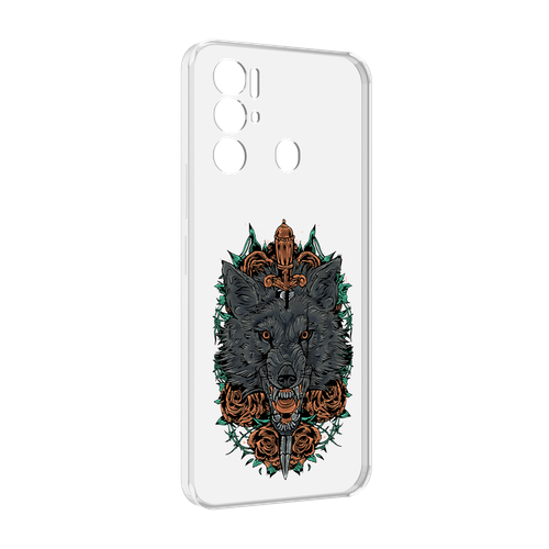 Чехол MyPads красивый злой волк для Tecno Pova Neo 4G задняя-панель-накладка-бампер
