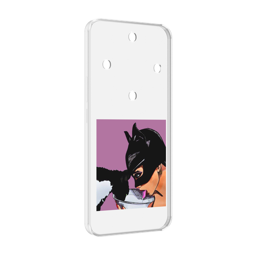 Чехол MyPads девушка с котом пьют молоко женский для Honor Magic 5 Lite / Honor X9a задняя-панель-накладка-бампер
