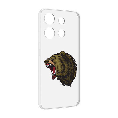 Чехол MyPads Голова-медведь для Infinix Smart 7 задняя-панель-накладка-бампер чехол mypads медведь с топором для infinix smart 7 задняя панель накладка бампер