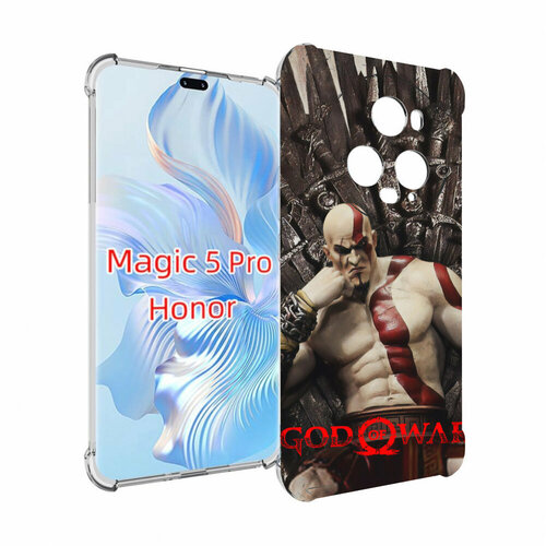 чехол mypads god of war кратос для honor x10 max задняя панель накладка бампер Чехол MyPads God of War Кратос для Honor Magic 5 Pro задняя-панель-накладка-бампер