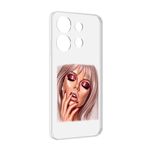 Чехол MyPads красивый-портрет-девушки женский для Tecno Spark Go 2023 (BF7) / Tecno Smart 7 задняя-панель-накладка-бампер