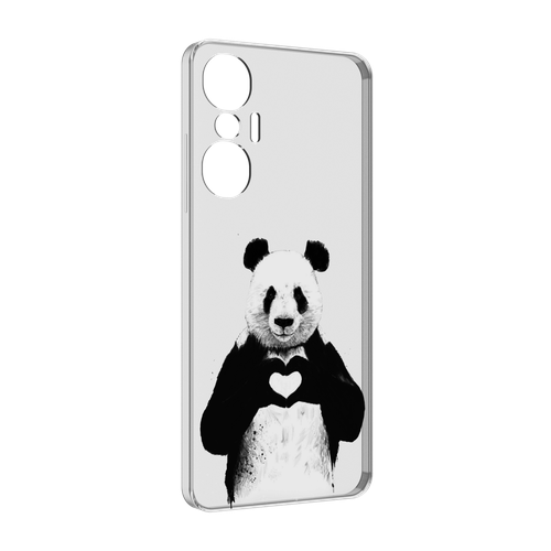 Чехол MyPads Влюбленная панда для Infinix Hot 20S задняя-панель-накладка-бампер