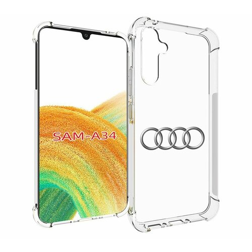 Чехол MyPads audi-ауди-7 мужской для Samsung Galaxy A34 задняя-панель-накладка-бампер