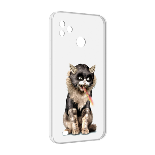 Чехол MyPads дьяволский кот для Tecno Pop 5 Go задняя-панель-накладка-бампер чехол mypads зимний кот для tecno pop 5 go задняя панель накладка бампер
