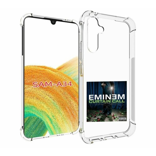 чехол mypads eminem curtain call the hits для samsung galaxy xcover 5 задняя панель накладка бампер Чехол MyPads Eminem CURTAIN CALL, THE HITS для Samsung Galaxy A34 задняя-панель-накладка-бампер