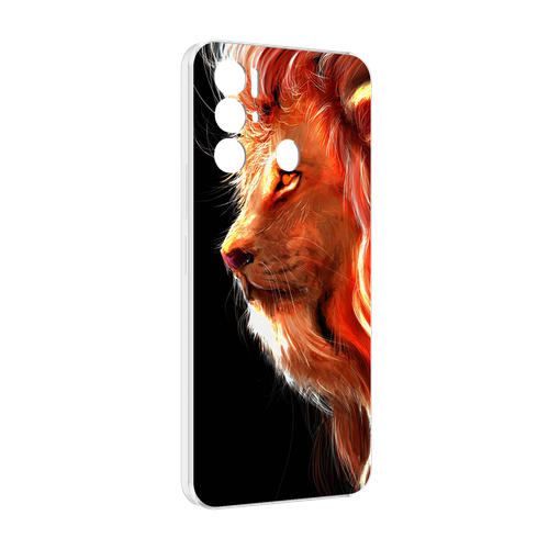 Чехол MyPads Арт-рисунок-льва мужской для Tecno Pova Neo 4G задняя-панель-накладка-бампер