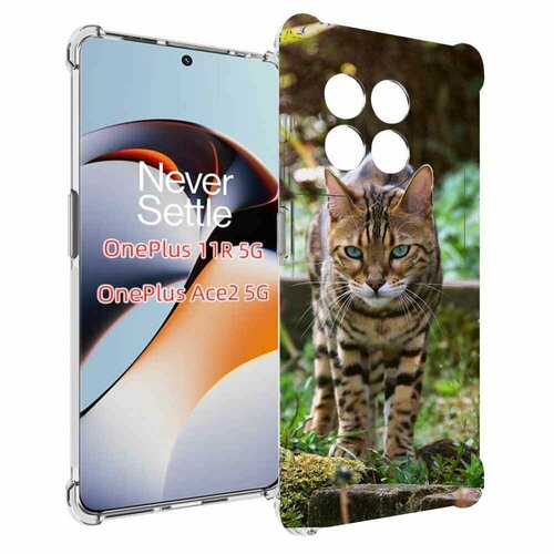 Чехол MyPads порода кошка бенгальская для OnePlus 11R задняя-панель-накладка-бампер