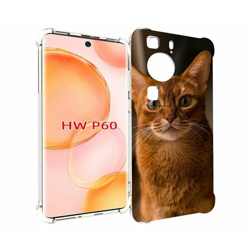 Чехол MyPads порода кошки абисинская для Huawei P60 задняя-панель-накладка-бампер