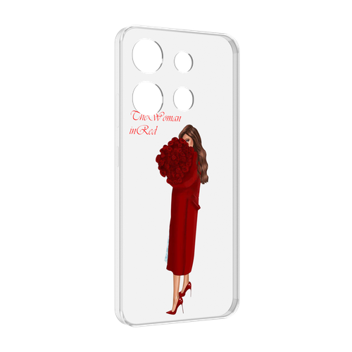 Чехол MyPads девушка-полностью-в-красном женский для Infinix Smart 7 задняя-панель-накладка-бампер чехол mypads девушка полностью в красном женский для umidigi power 7 задняя панель накладка бампер