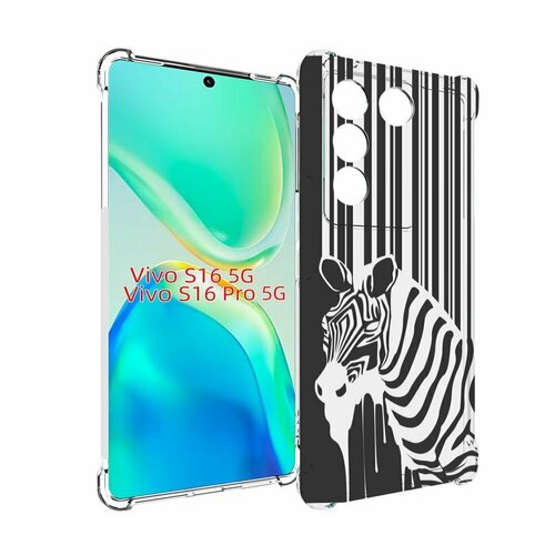 Чехол MyPads Зебра для Vivo S16 5G / S16 Pro 5G / V27 / V27 Pro задняя-панель-накладка-бампер чехол mypads расплывчатая зебра для vivo s16 5g s16 pro 5g v27 v27 pro задняя панель накладка бампер