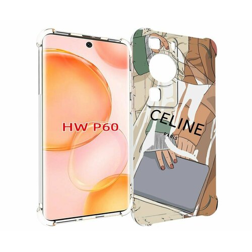 Чехол MyPads пакет-келин-париж женский для Huawei P60 задняя-панель-накладка-бампер