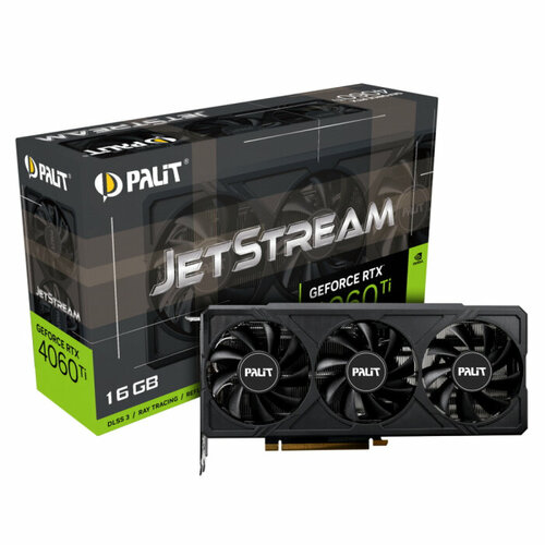 Palit RTX4060Ti JETSTREAM 16GB GDDR6 128bit 3-DP HDMI NE6406T019T1-1061J