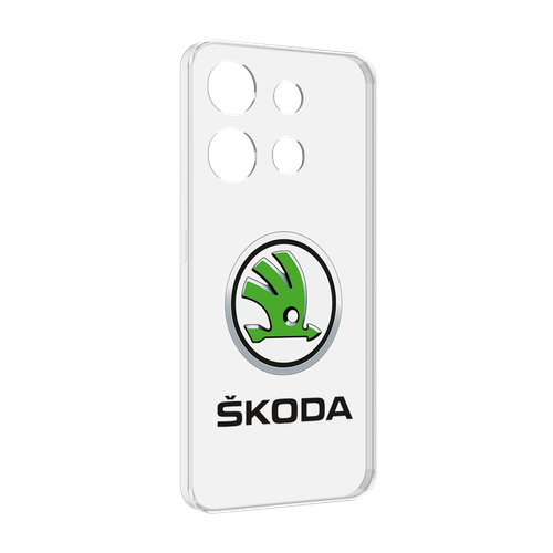 Чехол MyPads skoda-шкода-4 мужской для Infinix Smart 7 задняя-панель-накладка-бампер