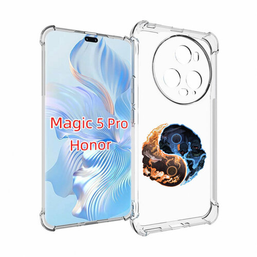 Чехол MyPads кс-го-инь-янь для Honor Magic 5 Pro задняя-панель-накладка-бампер чехол mypads кс го инь янь для zte nubia red magic 7s pro задняя панель накладка бампер