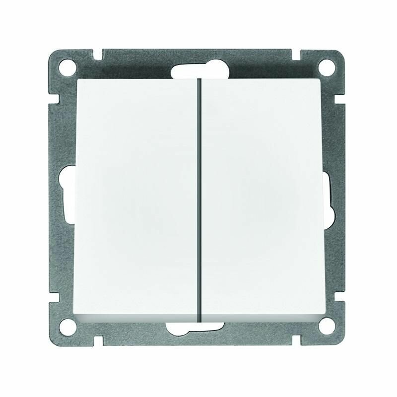 фото Выключатель 2-кл. СП Афина 10А IP20 механизм бел. Universal A0023