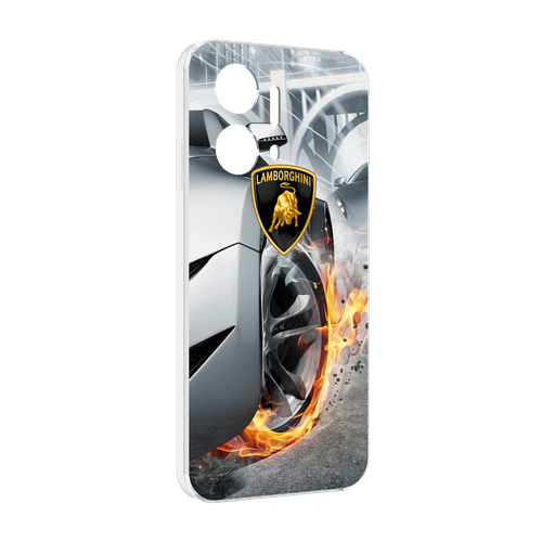 Чехол MyPads Ламборгини мужской для Honor X7a задняя-панель-накладка-бампер